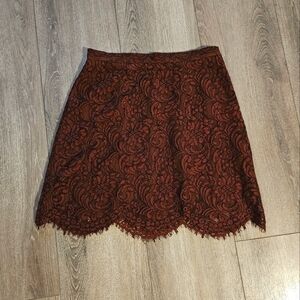 Burgundy Lace Wilfred Skirt